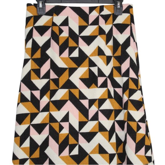 Maeve Anthropologie Small Tanya Geometric Abstract Midi Knit Skirt Pullon Womens - Picture 8 of 15